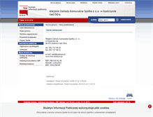 Tablet Screenshot of bip.mzk.kostrzyn.pl